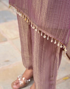 Embellished Tissue Kurta Set