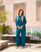 AURA ATTACHED CAPE KURTA SET