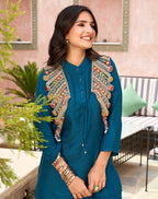 AURA ATTACHED CAPE KURTA SET