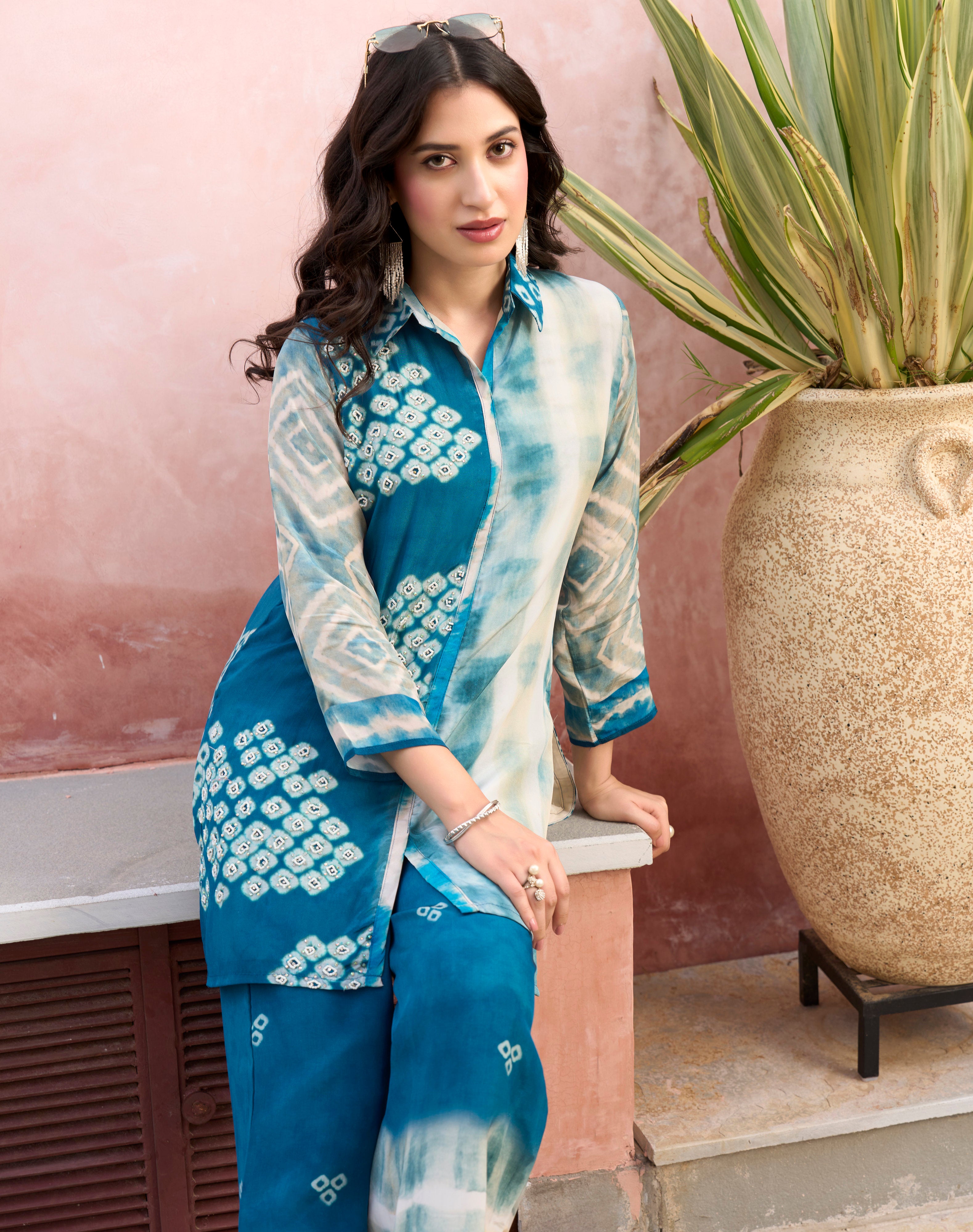 Bandhani Fusion Co-Ord Set