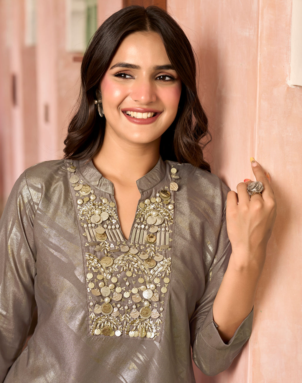 Luminous Mauve Kurta Set