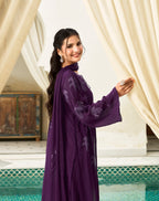 WINE EMBROIDERED ETHNIC SET