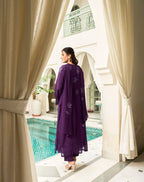 WINE EMBROIDERED ETHNIC SET