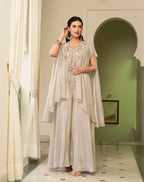 IVORY MIST EMBELLISHED CAPE SET