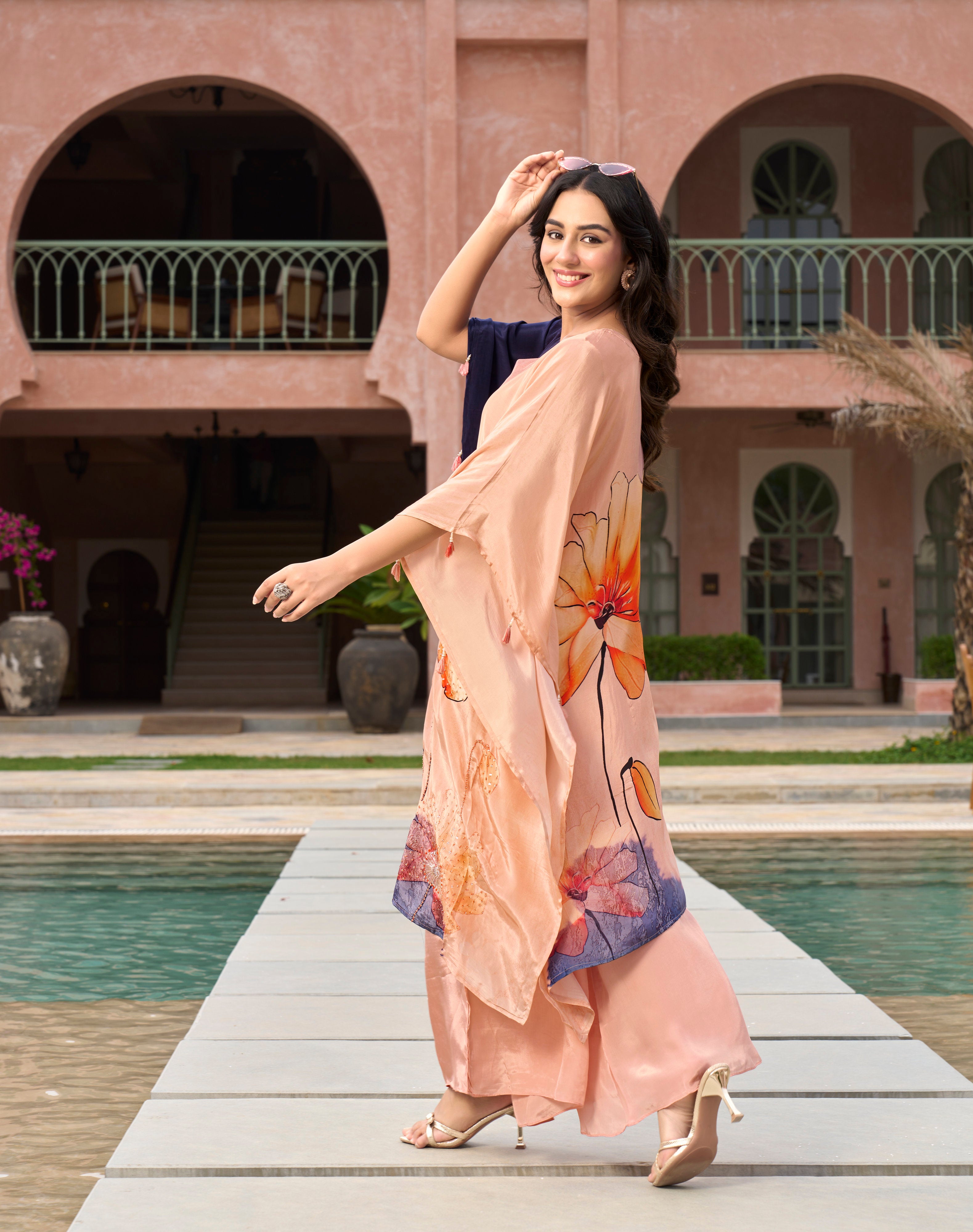 SUNSET BLOOM KAFTAN SET