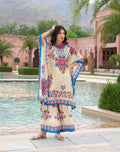 IVORY FLORAL KAFTAN SET