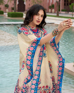 IVORY FLORAL KAFTAN SET