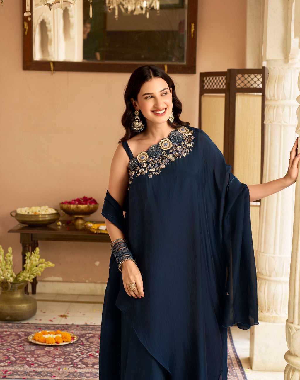 Midnight Blue Elegant Ethnic Set