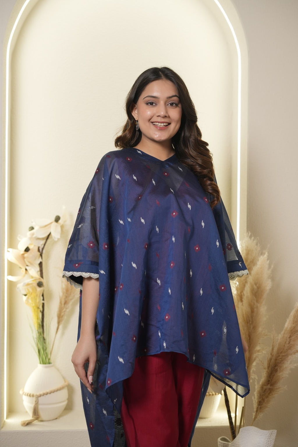 Blue Printed Kaftan Co-Ord Set