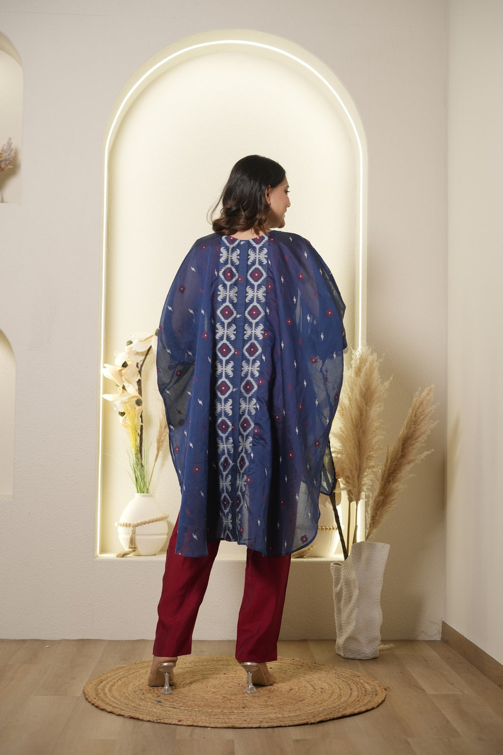 Blue Printed Kaftan Co-Ord Set