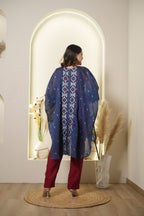 Blue Printed Kaftan Co-Ord Set