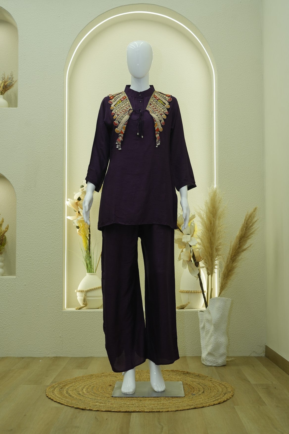 Aura Attached Cape Kurta Set