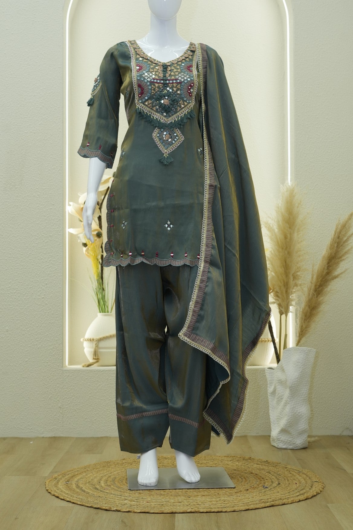 Mocha Elegance Kurta Set