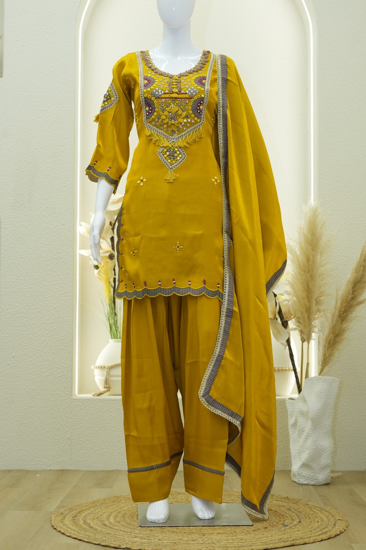 Mocha Elegance Kurta Set
