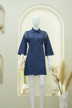 Embellished Denim Shirt Dress