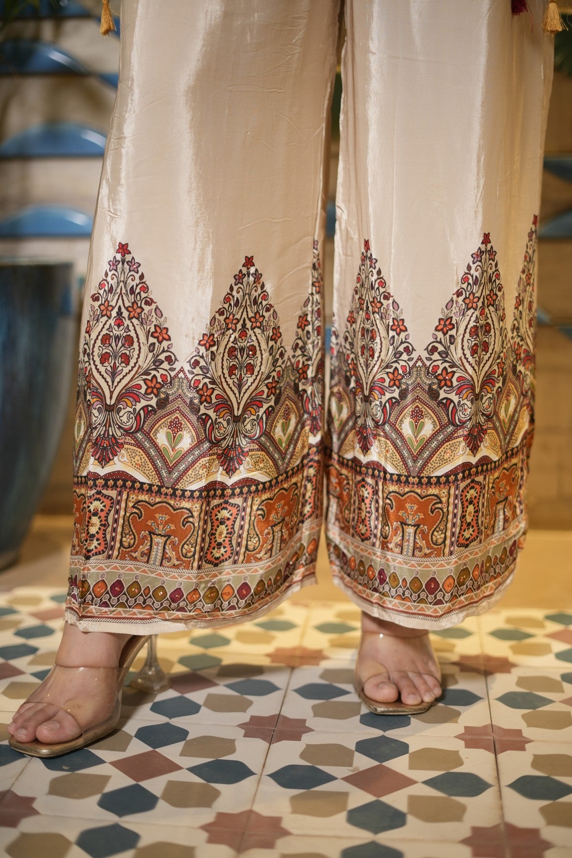 Floral Printed Palazzo Suit Set