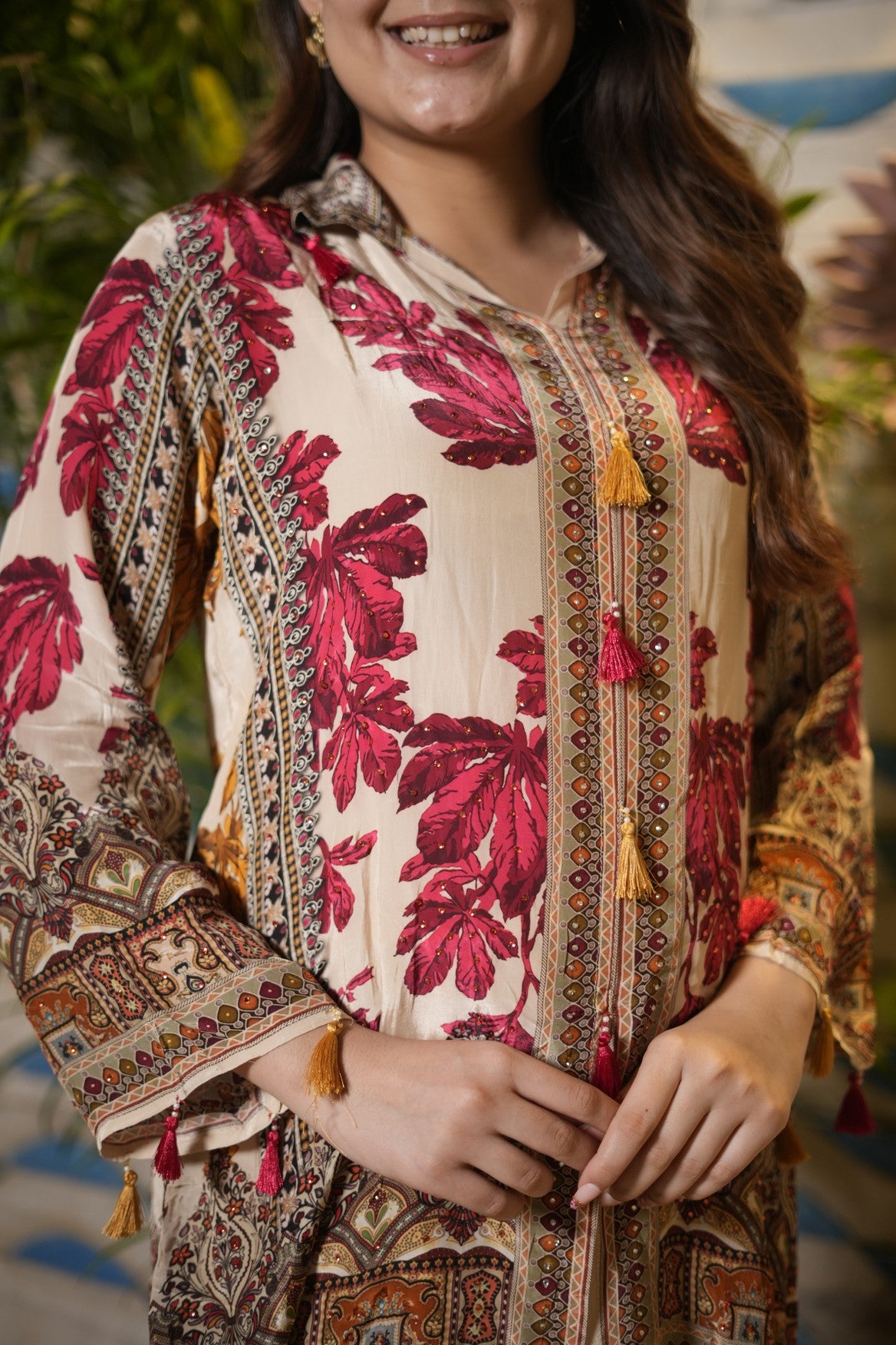Floral Printed Palazzo Suit Set