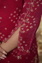 Berry Bandhani Sharara set