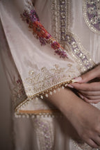 Blush Floral Embroidered Sharara Set
