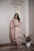 Blush Floral Embroidered Sharara Set