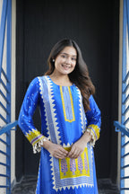 Floral Motif gaji Kurta Set