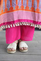 Floral Motif gaji Kurta Set