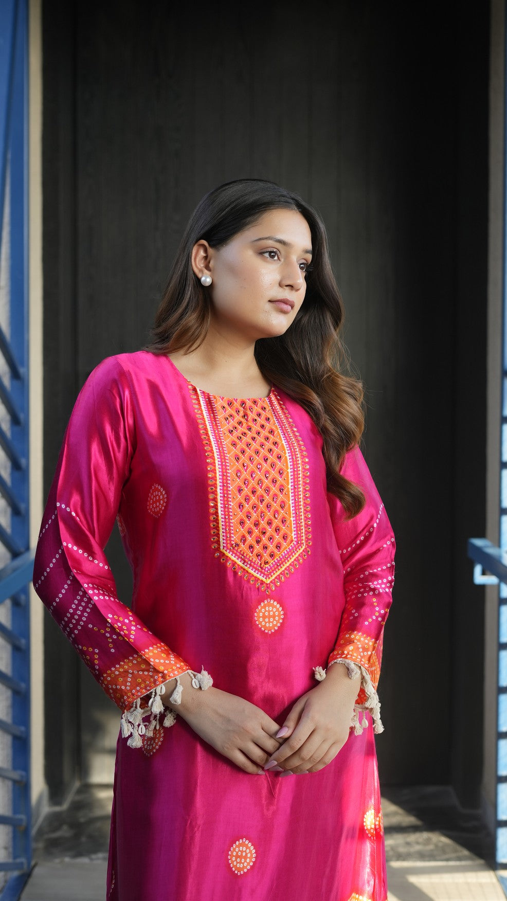 Vibrant Heritage Motif gaji Kurta Set