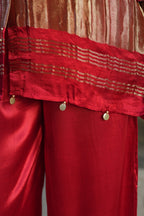 Ruby Bandhani Fusion Co-ord Set