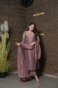 Antique Gold Embroidered Kurta Set