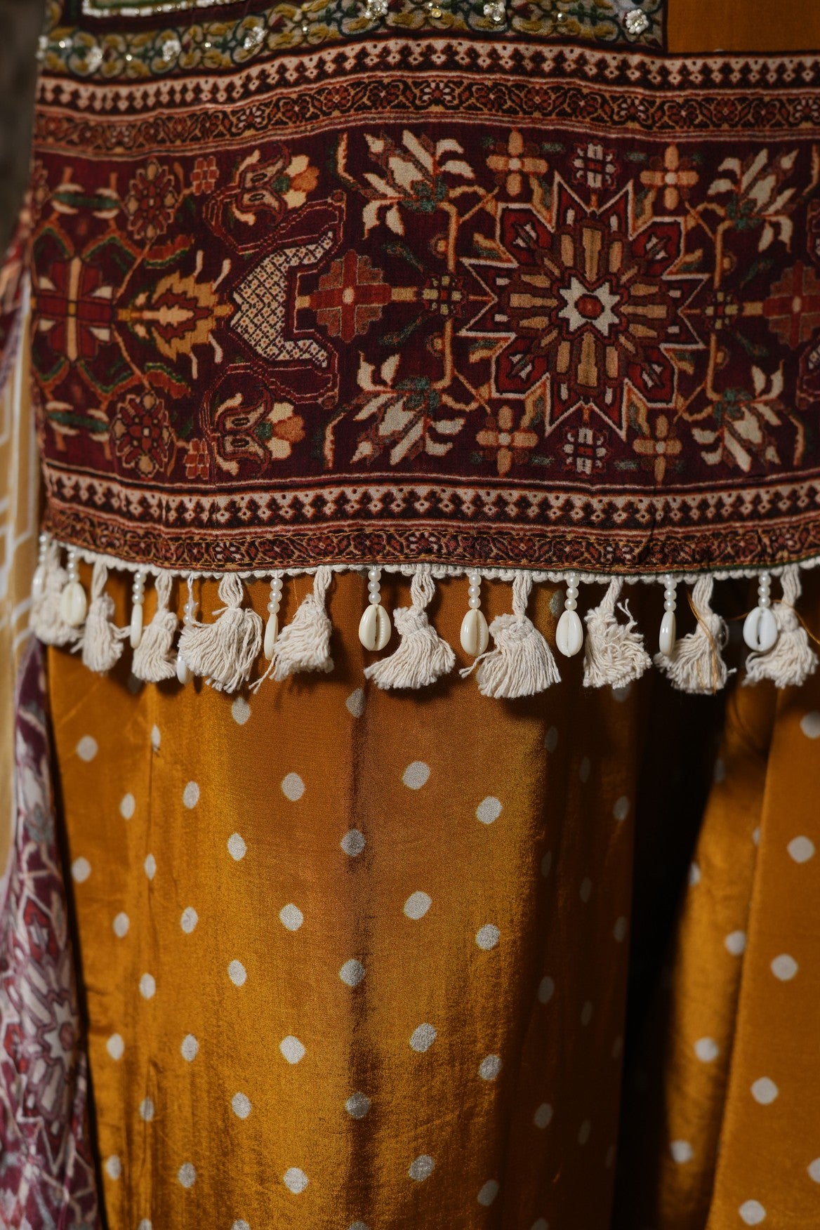 Mustard Sunehri Printed Kurta Set