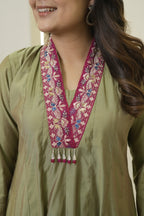 Floral Embroidered Anarkali Kurta Set