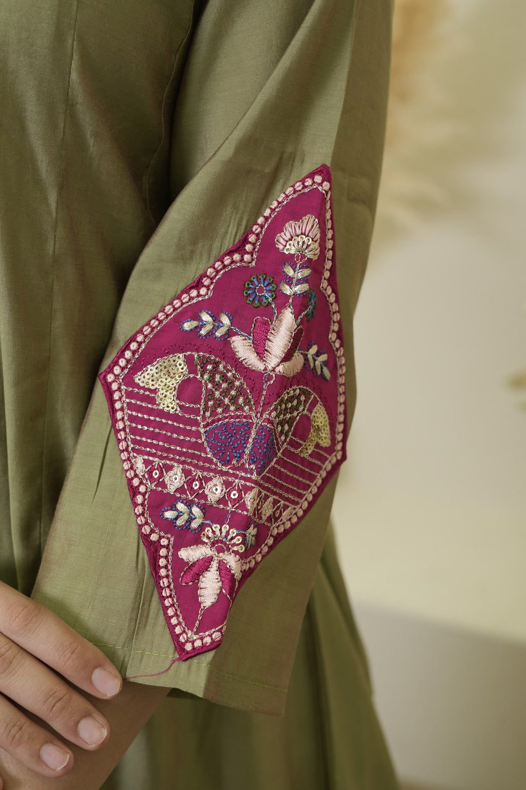 Floral Embroidered Anarkali Kurta Set