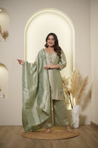 Noor Embroidered Silk Kurta Set