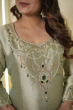 Noor Embroidered Silk Kurta Set