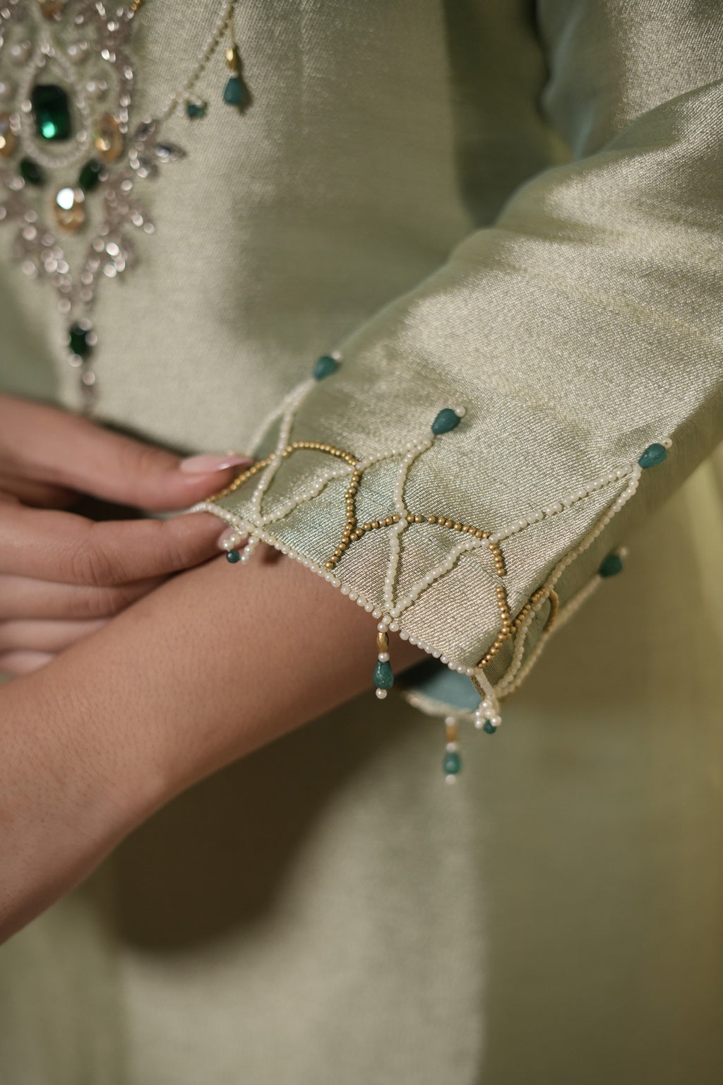 Noor Embroidered Silk Kurta Set