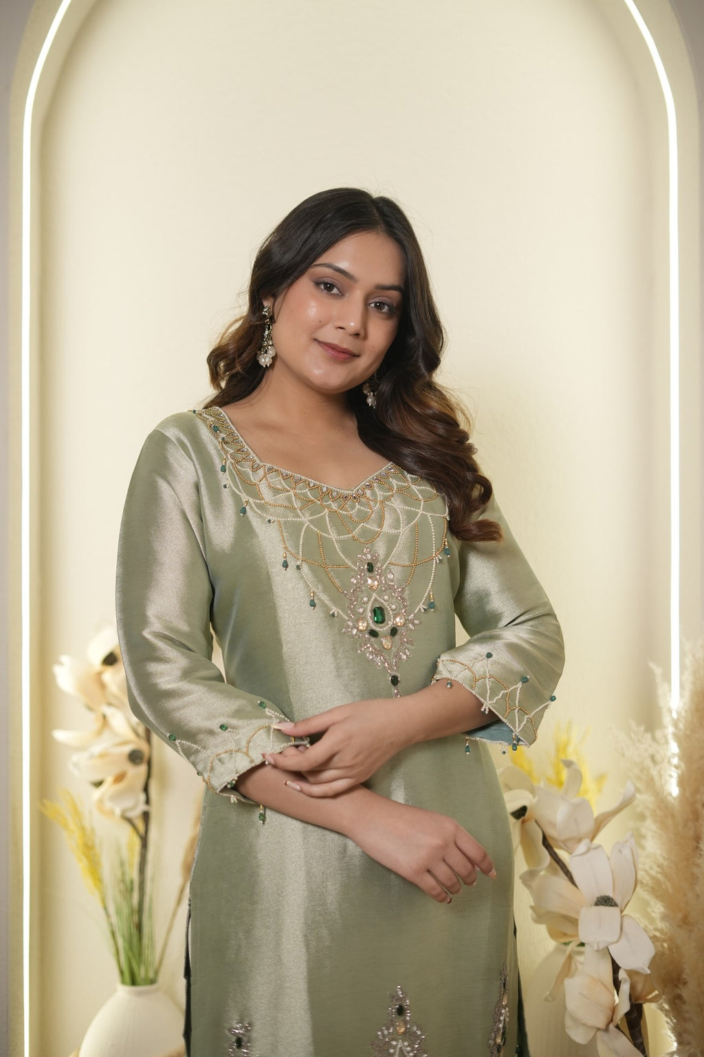 Noor Embroidered Silk Kurta Set