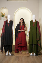 Printed Kurta Palazzo Set with Dupatta