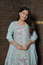 Gulshan Aqua Embroidered Suit