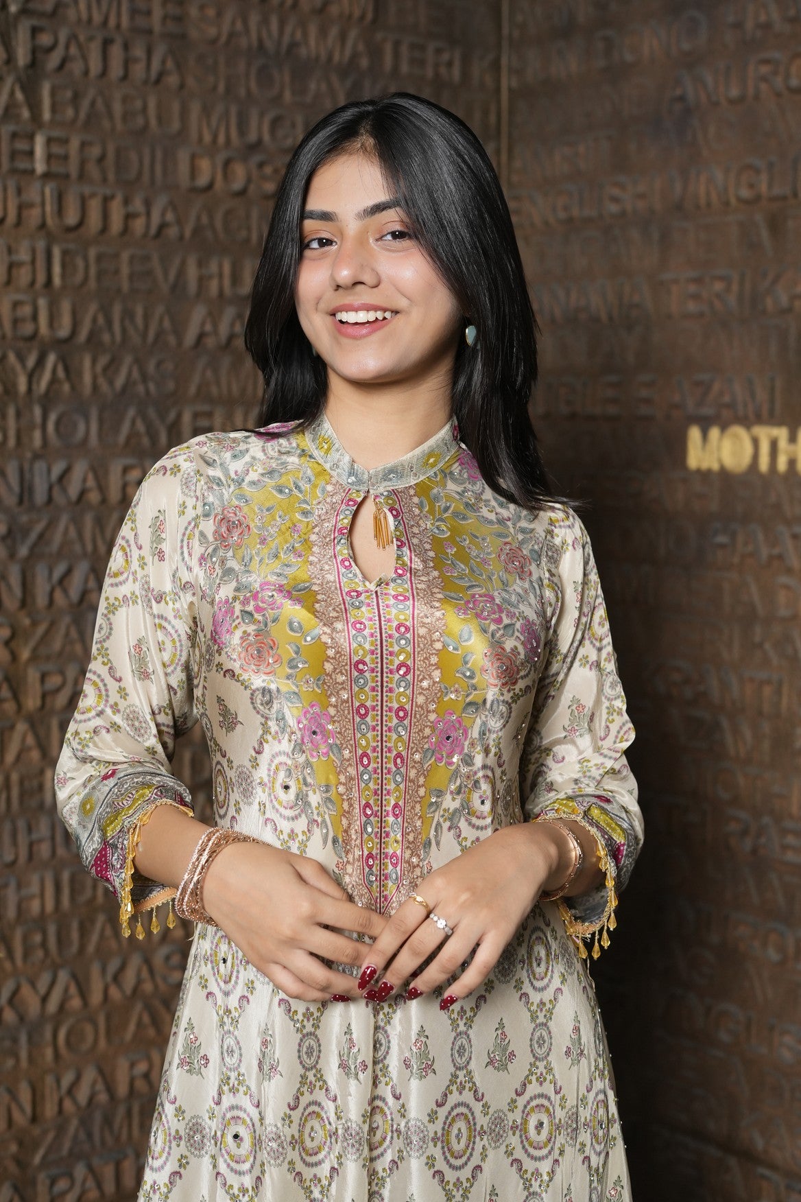 Ivory Floral Heritage Festive Anarkali Kurta Set