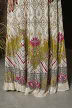 Ivory Floral Heritage Festive Anarkali Kurta Set