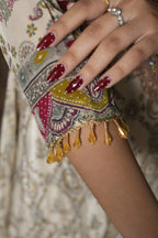 Ivory Floral Heritage Festive Anarkali Kurta Set