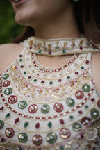 Ivory Embellished Lehenga Set
