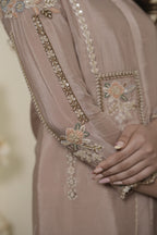 Dusty rose embroidered kurta set