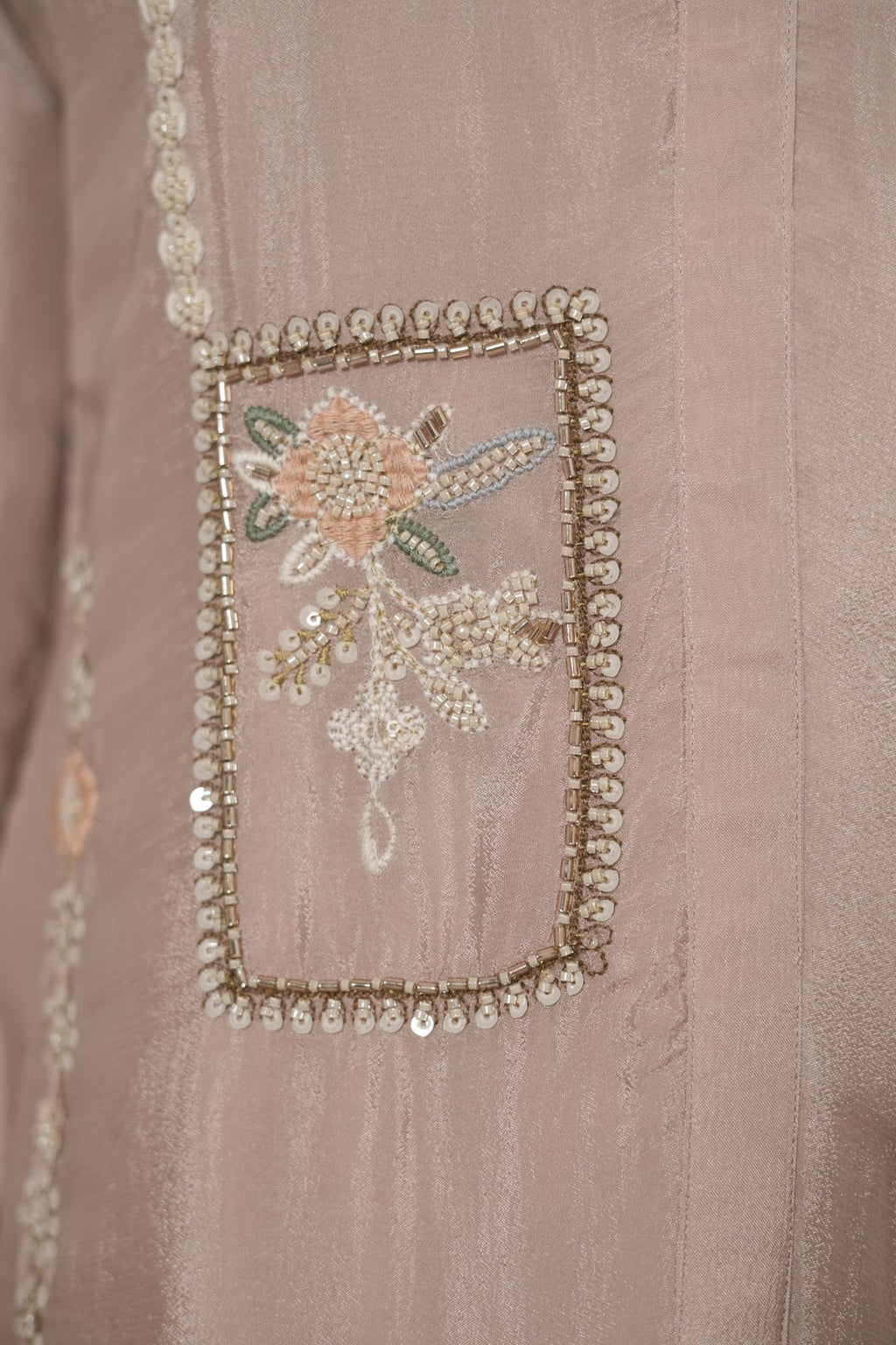 Dusty rose embroidered kurta set