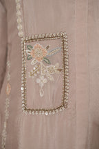 Dusty rose embroidered kurta set