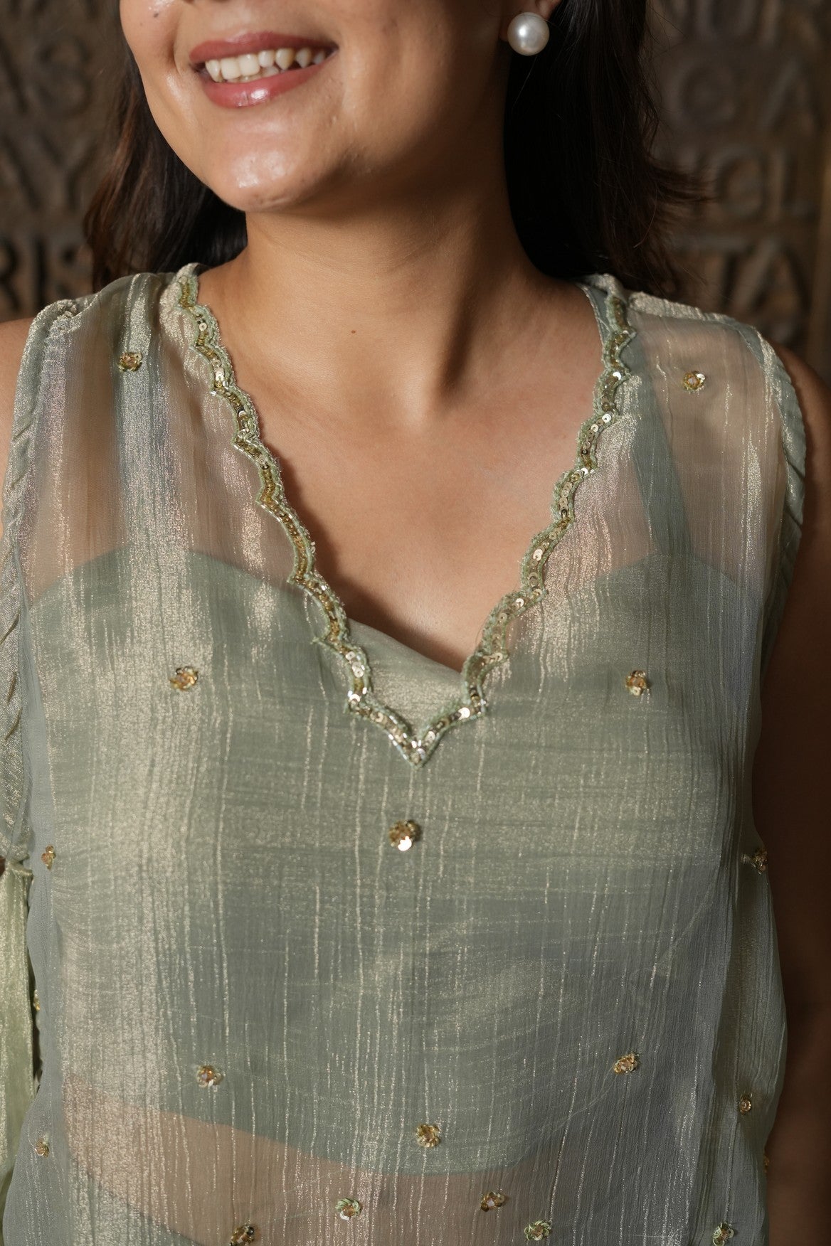 Sage Mist Gulnaar Embellished