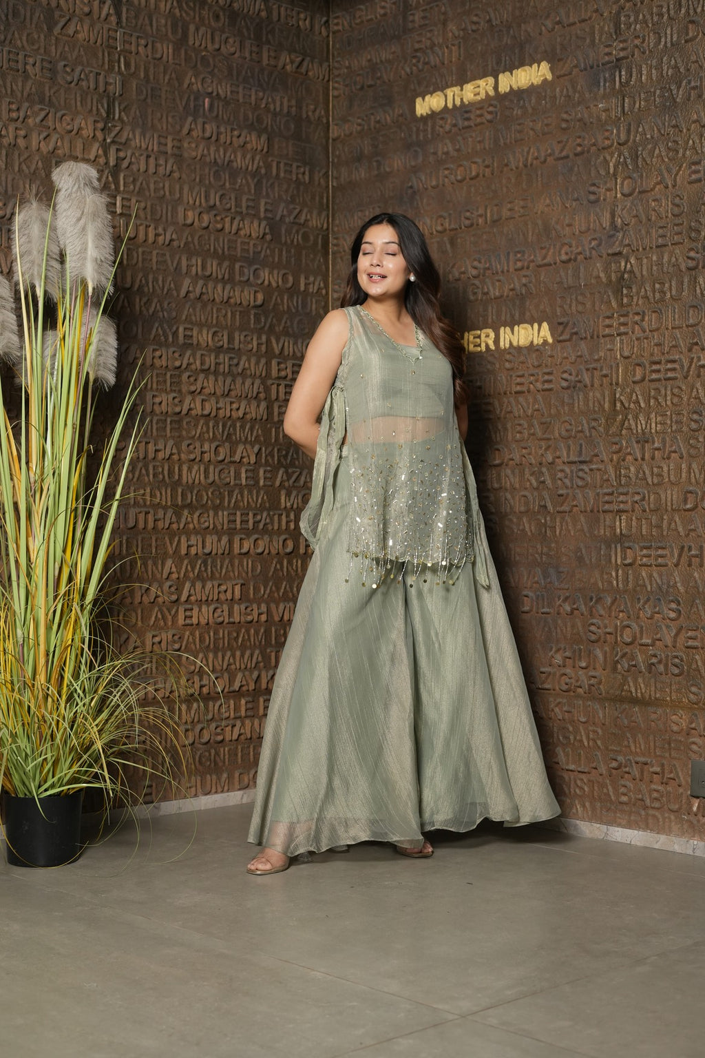 Sage Mist Gulnaar Embellished
