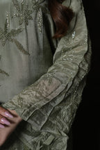Floral Sequins Embroidered Suit Set