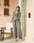 Grey luxe Peplum Set