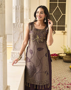 Noor Floral Jacquard Ethnic Co-ord Set